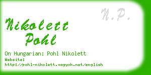 nikolett pohl business card